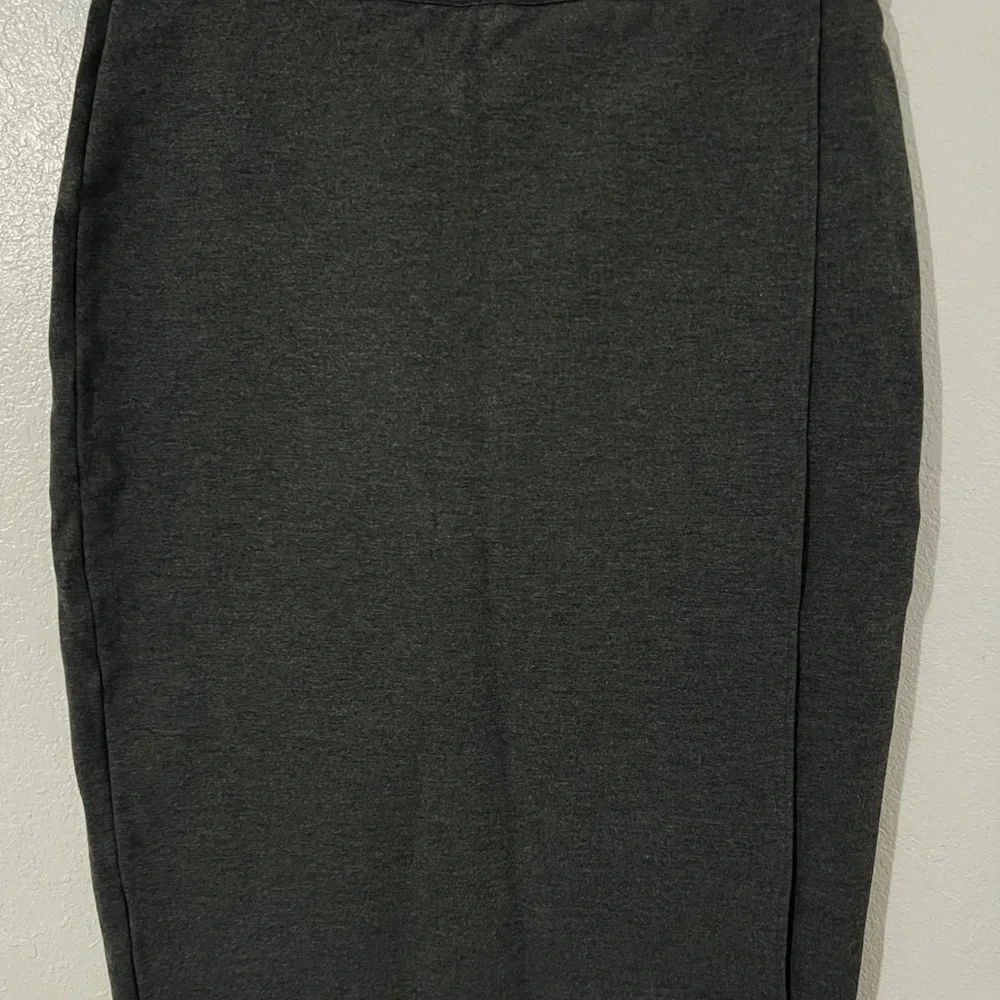 Liz Claiborne Womens Mid Rise Pencil Skirt Charcoal Heather Sz L